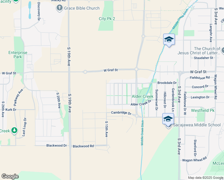 map of restaurants, bars, coffee shops, grocery stores, and more near 3123 Summer View Lane in Bozeman