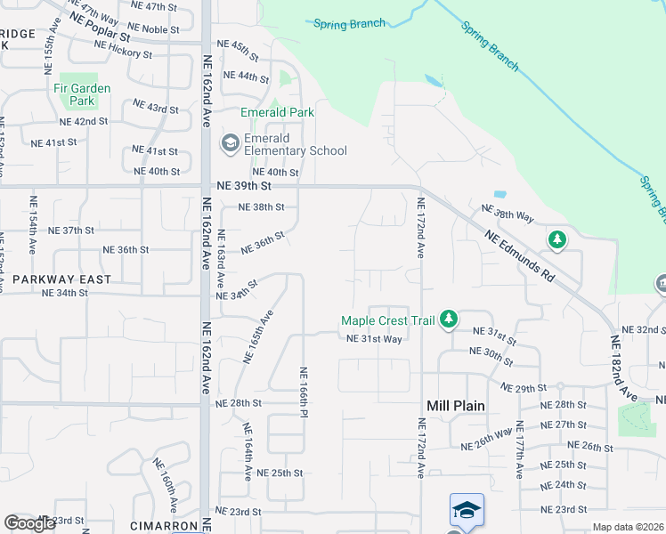 map of restaurants, bars, coffee shops, grocery stores, and more near 3504 Northeast 169th Avenue in Vancouver