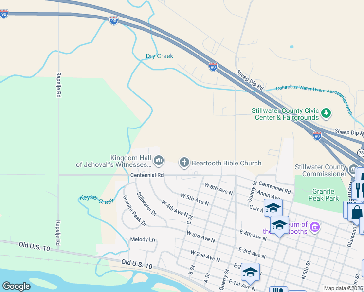 map of restaurants, bars, coffee shops, grocery stores, and more near in Columbus