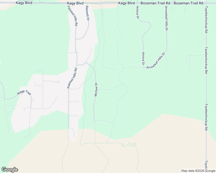 map of restaurants, bars, coffee shops, grocery stores, and more near 25 Painted Hills Road in Bozeman