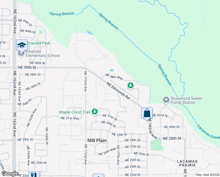 map of restaurants, bars, coffee shops, grocery stores, and more near 17522 Northeast 35th Circle in Vancouver