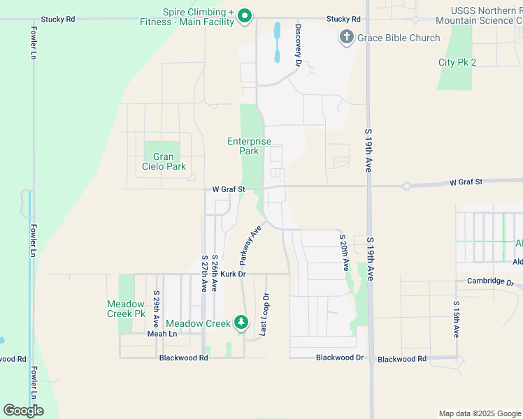 map of restaurants, bars, coffee shops, grocery stores, and more near 630 Enterprise Boulevard in Bozeman