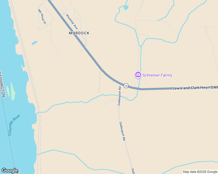 map of restaurants, bars, coffee shops, grocery stores, and more near 8226 Washington 14 in Dallesport