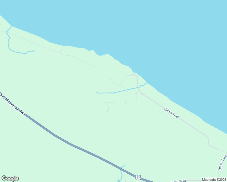 map of restaurants, bars, coffee shops, grocery stores, and more near 10279 Oshaughnessy Road in Cheboygan