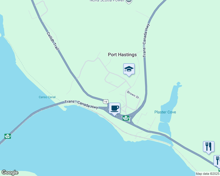 map of restaurants, bars, coffee shops, grocery stores, and more near 30 William Street in Port Hastings