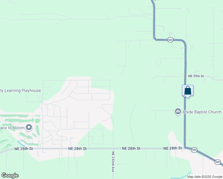 map of restaurants, bars, coffee shops, grocery stores, and more near 9260 North Clover Street in Camas