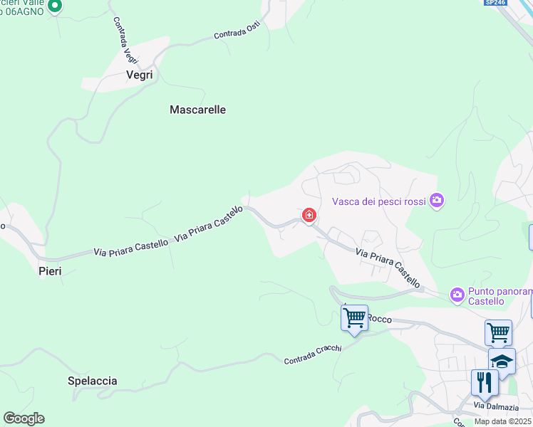 map of restaurants, bars, coffee shops, grocery stores, and more near 413 Contrada Borgheri in Valdagno
