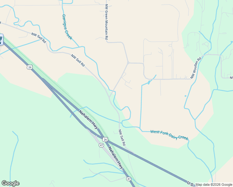 map of restaurants, bars, coffee shops, grocery stores, and more near 18000 Northwest Green Mountain Road in Banks