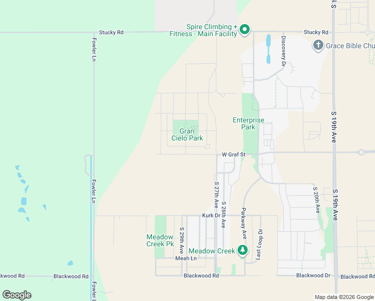 map of restaurants, bars, coffee shops, grocery stores, and more near 5528 Stucky Road in Bozeman