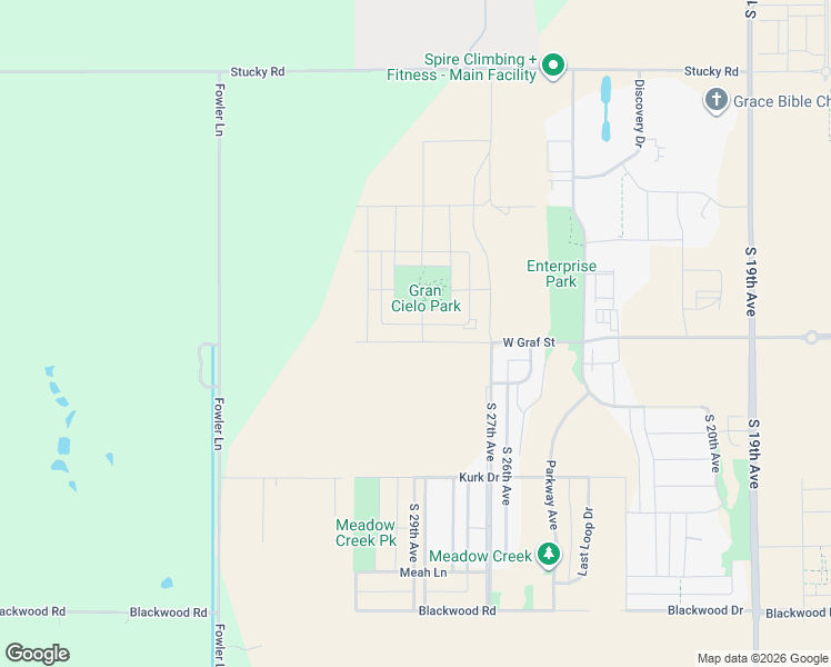 map of restaurants, bars, coffee shops, grocery stores, and more near 5528 Stucky Road in Bozeman