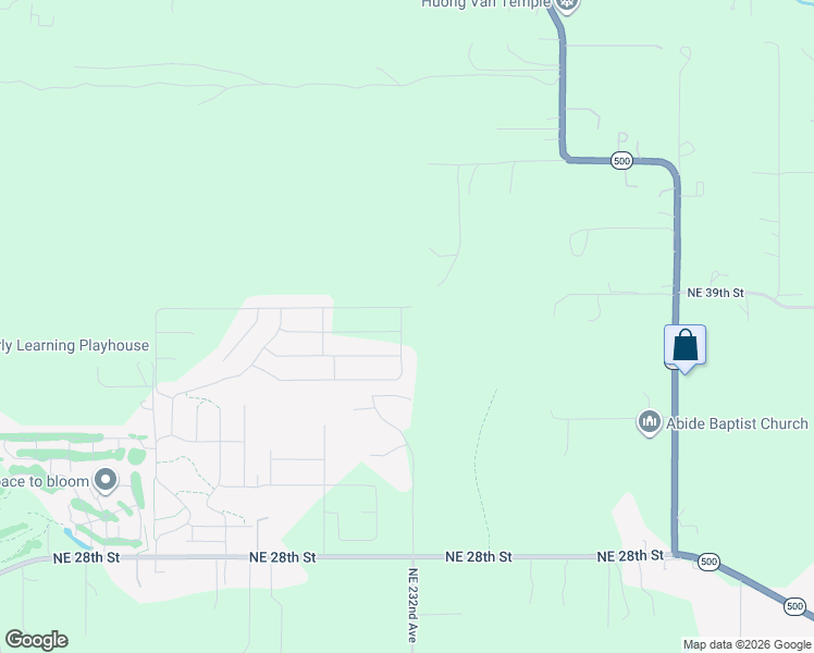 map of restaurants, bars, coffee shops, grocery stores, and more near 9302 North Clover Street in Camas