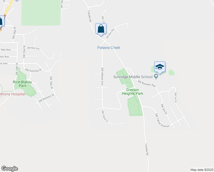 map of restaurants, bars, coffee shops, grocery stores, and more near 1206 Zeta Court in Pendleton