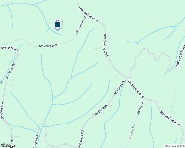 map of restaurants, bars, coffee shops, grocery stores, and more near 17817 Northwest Skyline Boulevard in Portland