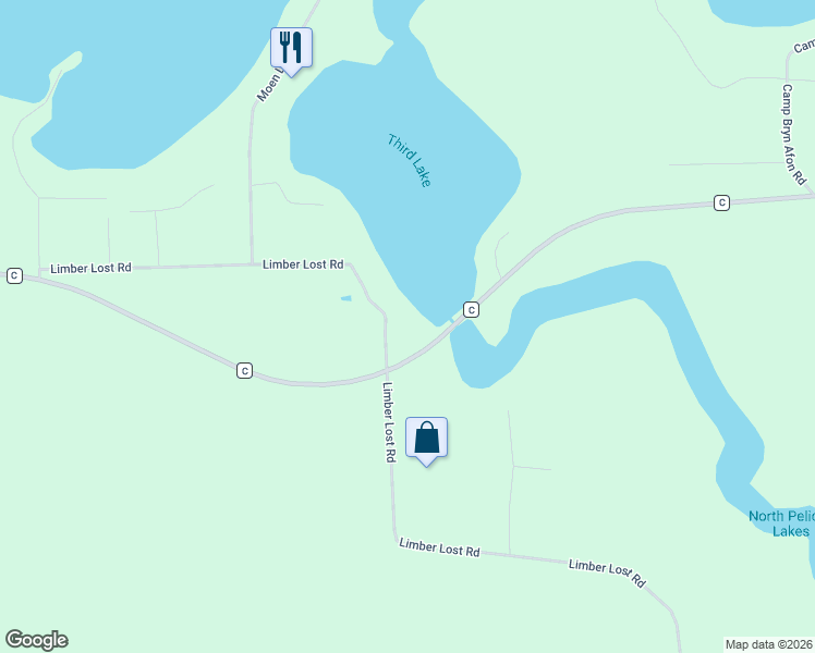 map of restaurants, bars, coffee shops, grocery stores, and more near 3744 Limber Lost Road in Rhinelander