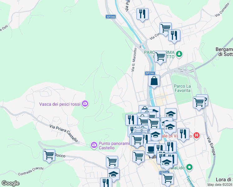 map of restaurants, bars, coffee shops, grocery stores, and more near 11 Via Magaraggia in Valdagno