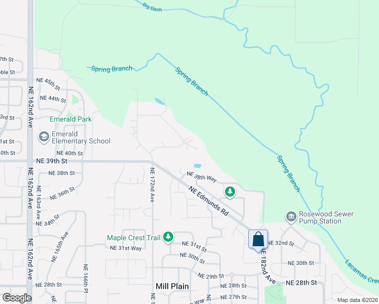 map of restaurants, bars, coffee shops, grocery stores, and more near 17507 Northeast Stoney Meadows Drive in Vancouver