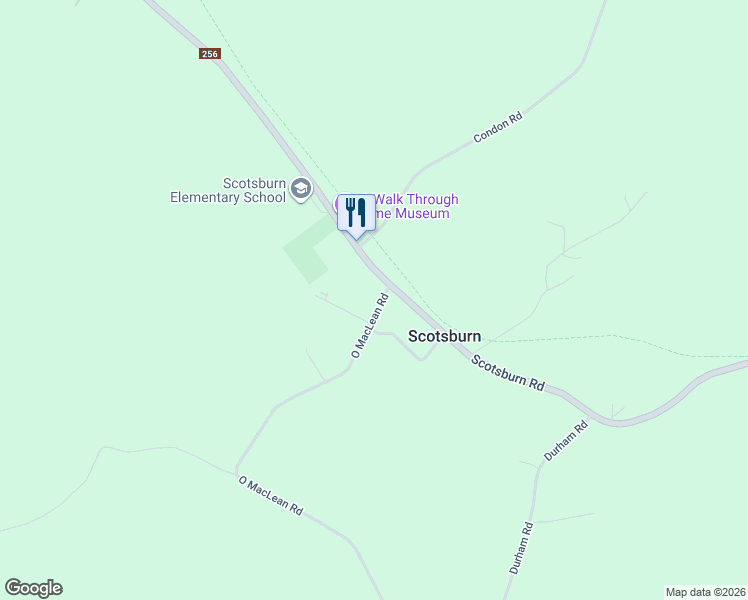 map of restaurants, bars, coffee shops, grocery stores, and more near 4188 Scotsburn Road in Scotsburn