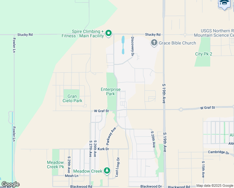 map of restaurants, bars, coffee shops, grocery stores, and more near 404 Enterprise Boulevard in Bozeman