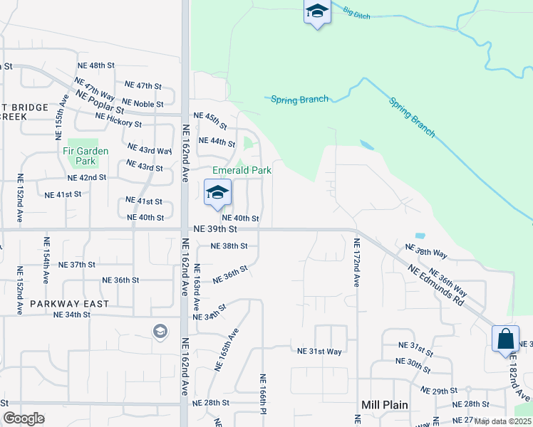map of restaurants, bars, coffee shops, grocery stores, and more near 4009 Northeast 166th Avenue in Vancouver