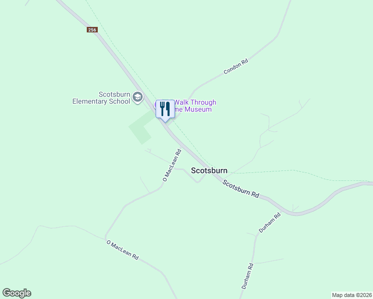 map of restaurants, bars, coffee shops, grocery stores, and more near 4188 Scotsburn Road in Scotsburn