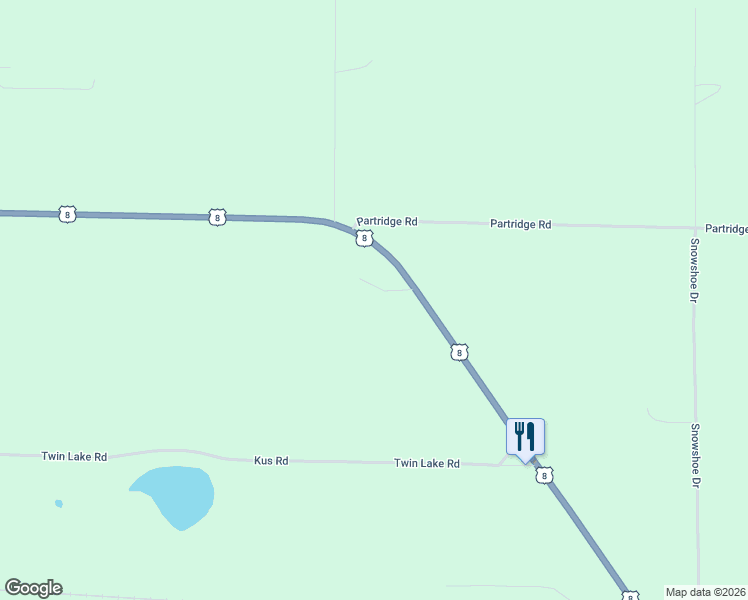 map of restaurants, bars, coffee shops, grocery stores, and more near 15569 U.S. 8 in Goodman