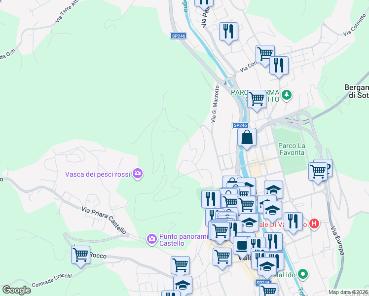 map of restaurants, bars, coffee shops, grocery stores, and more near 11 Via Magaraggia in Valdagno