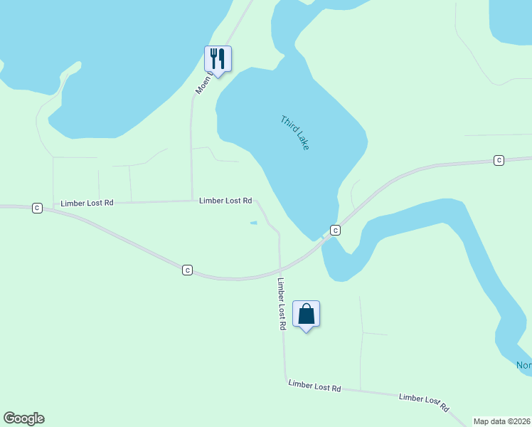 map of restaurants, bars, coffee shops, grocery stores, and more near 3744 Limber Lost Road in Rhinelander