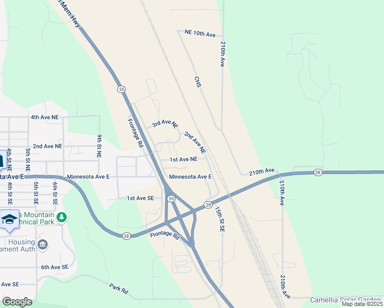 map of restaurants, bars, coffee shops, grocery stores, and more near 1425 1st Avenue Northeast in Glenwood