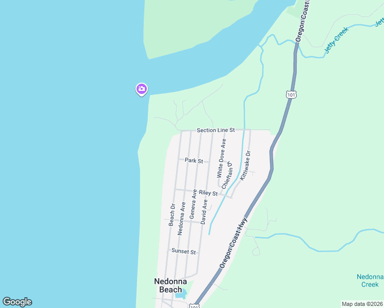 map of restaurants, bars, coffee shops, grocery stores, and more near 26550 Nedonna Avenue in Rockaway Beach