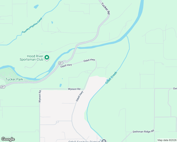 map of restaurants, bars, coffee shops, grocery stores, and more near 2400 Odell Hwy in Hood River