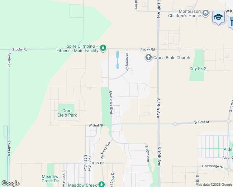 map of restaurants, bars, coffee shops, grocery stores, and more near 300 Enterprise Boulevard in Bozeman