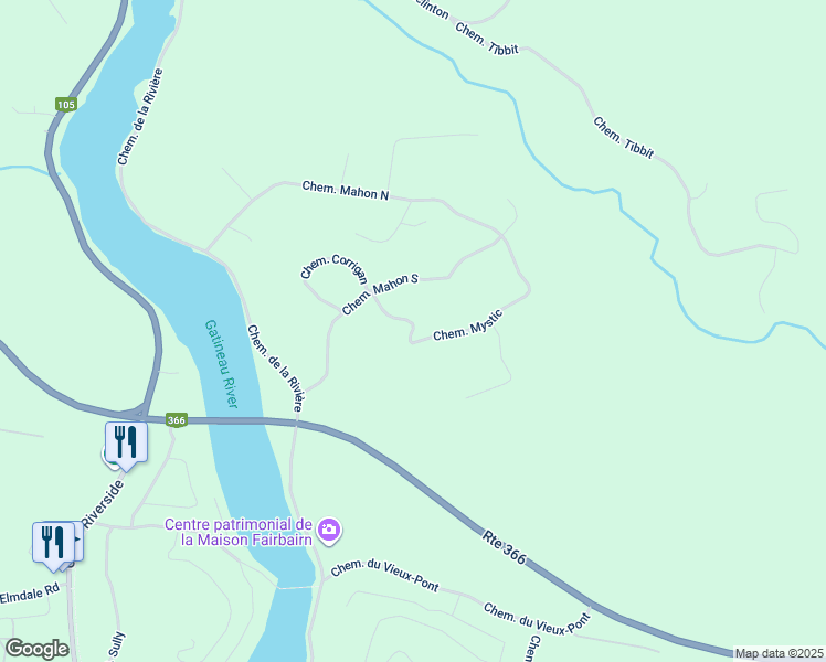 map of restaurants, bars, coffee shops, grocery stores, and more near 19 Chemin Mystic in Wakefield
