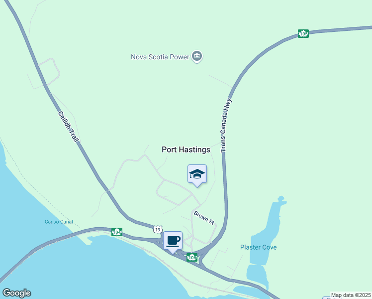 map of restaurants, bars, coffee shops, grocery stores, and more near in Port Hastings