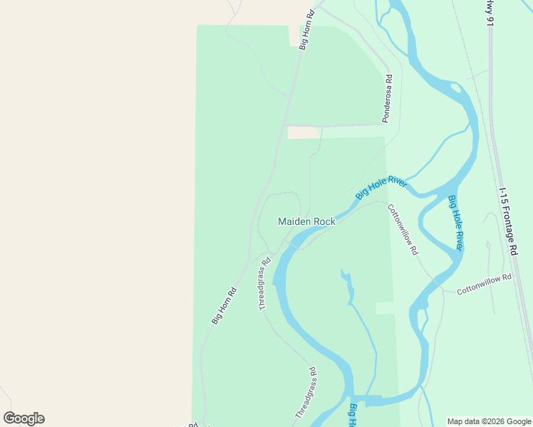 map of restaurants, bars, coffee shops, grocery stores, and more near Fishing Access Road in Beaverhead County