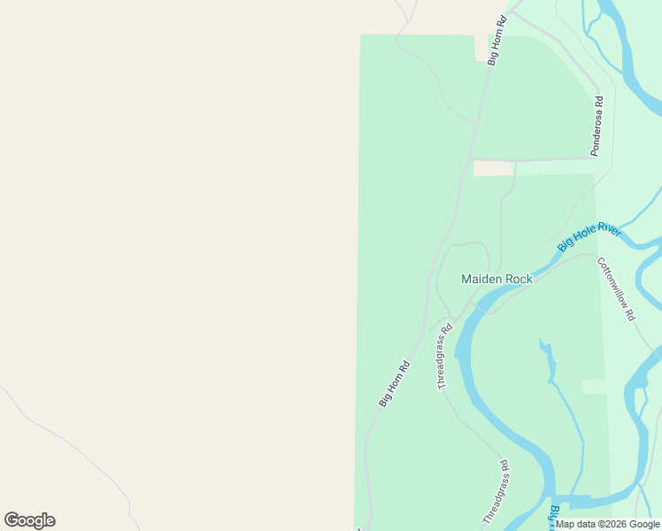 map of restaurants, bars, coffee shops, grocery stores, and more near Big Horn Road in Beaverhead County