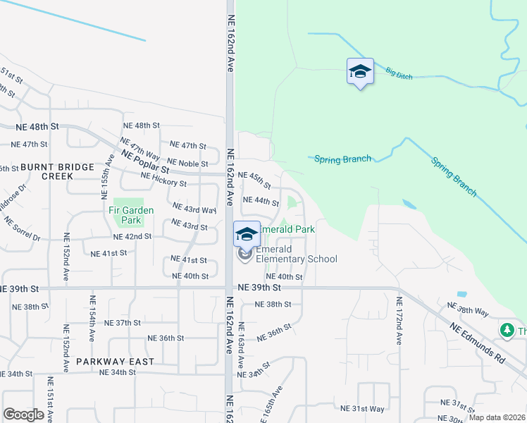 map of restaurants, bars, coffee shops, grocery stores, and more near 16324 Northeast 43rd Way in Vancouver