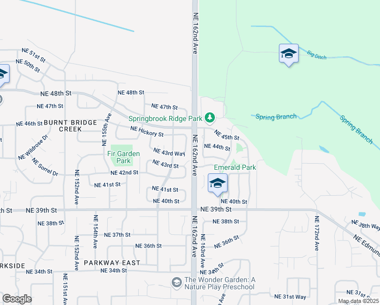 map of restaurants, bars, coffee shops, grocery stores, and more near 4305 Northeast 161st Avenue in Vancouver