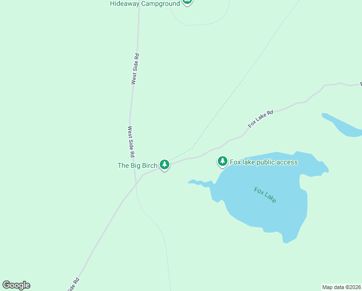 map of restaurants, bars, coffee shops, grocery stores, and more near 31525 Fox Lake Road in Beaver Island