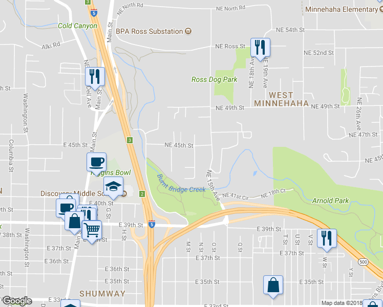 map of restaurants, bars, coffee shops, grocery stores, and more near 4416 Northeast 14th Avenue in Vancouver