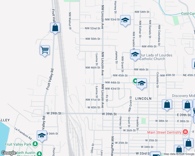 map of restaurants, bars, coffee shops, grocery stores, and more near 4310 Lincoln Avenue in Vancouver