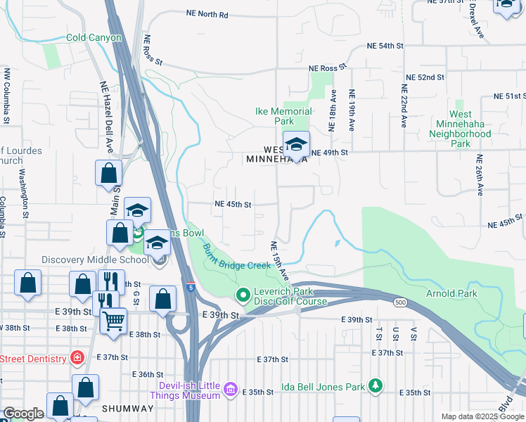 map of restaurants, bars, coffee shops, grocery stores, and more near 4416 Northeast 14th Avenue in Vancouver