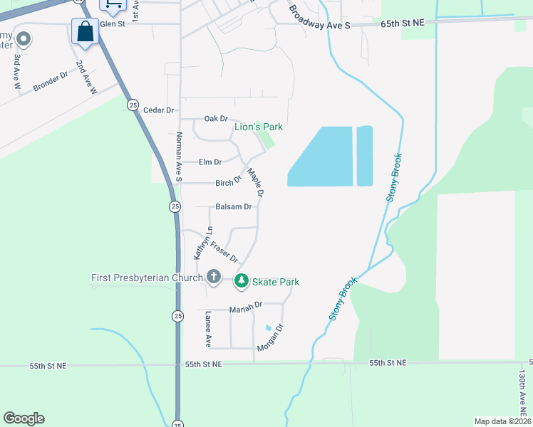 map of restaurants, bars, coffee shops, grocery stores, and more near 358 Maple Drive in Foley