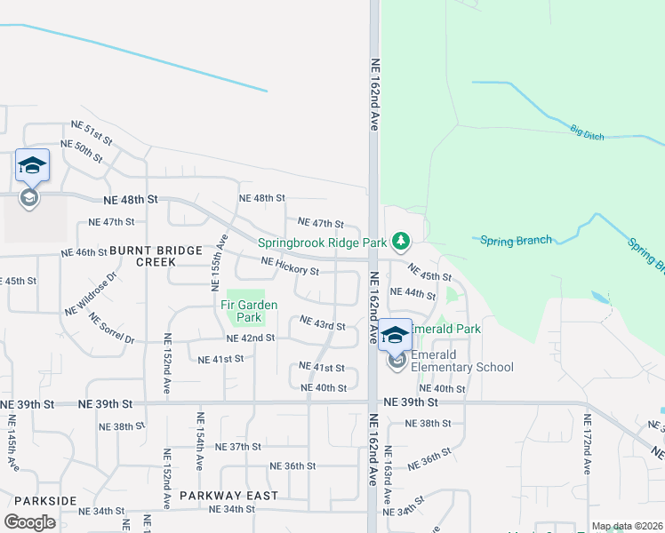 map of restaurants, bars, coffee shops, grocery stores, and more near 15911 Northeast Noble Street in Vancouver