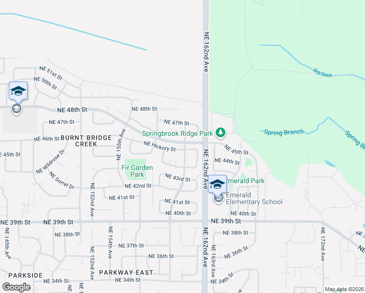 map of restaurants, bars, coffee shops, grocery stores, and more near 15911 Northeast Noble Street in Vancouver
