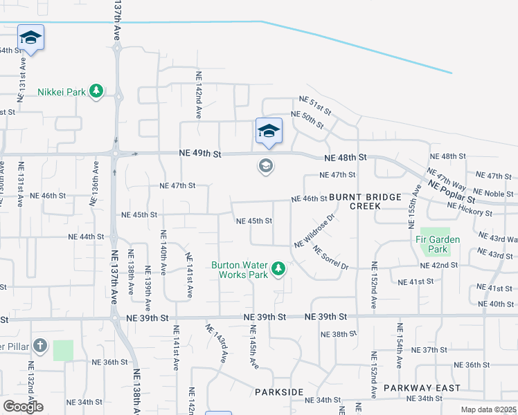 map of restaurants, bars, coffee shops, grocery stores, and more near 14516 Northeast 46th Street in Vancouver
