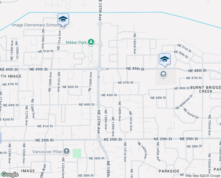 map of restaurants, bars, coffee shops, grocery stores, and more near 4518 Northeast 138th Place in Vancouver