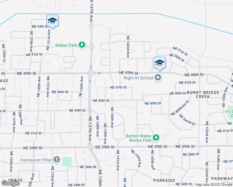map of restaurants, bars, coffee shops, grocery stores, and more near 4518 Northeast 141st Court in Vancouver