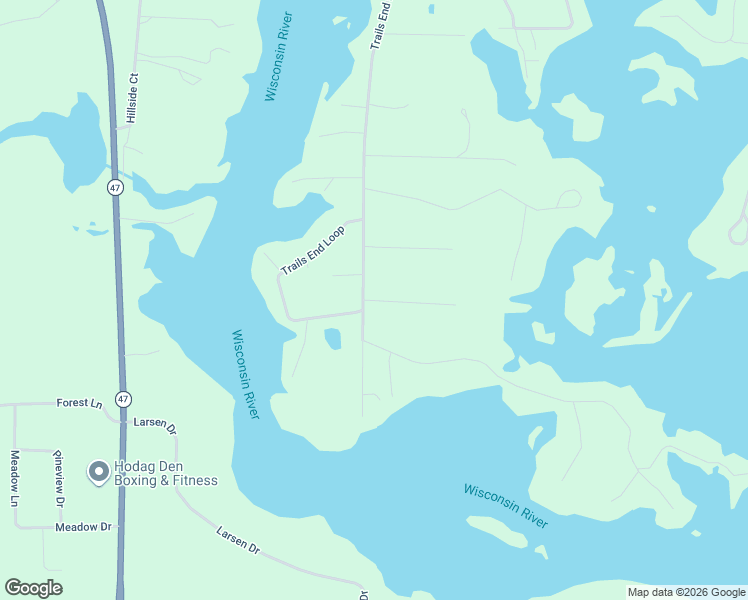 map of restaurants, bars, coffee shops, grocery stores, and more near 5638 Wood Park Drive in Rhinelander