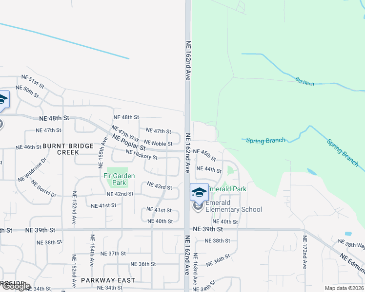 map of restaurants, bars, coffee shops, grocery stores, and more near 4601 Northeast 161st Avenue in Vancouver
