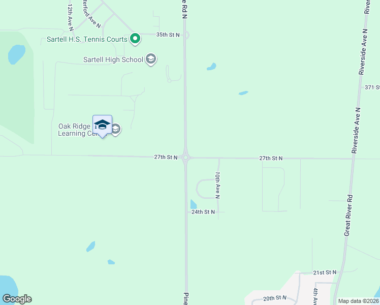 map of restaurants, bars, coffee shops, grocery stores, and more near 2734 Pine Cone Road North in Sartell